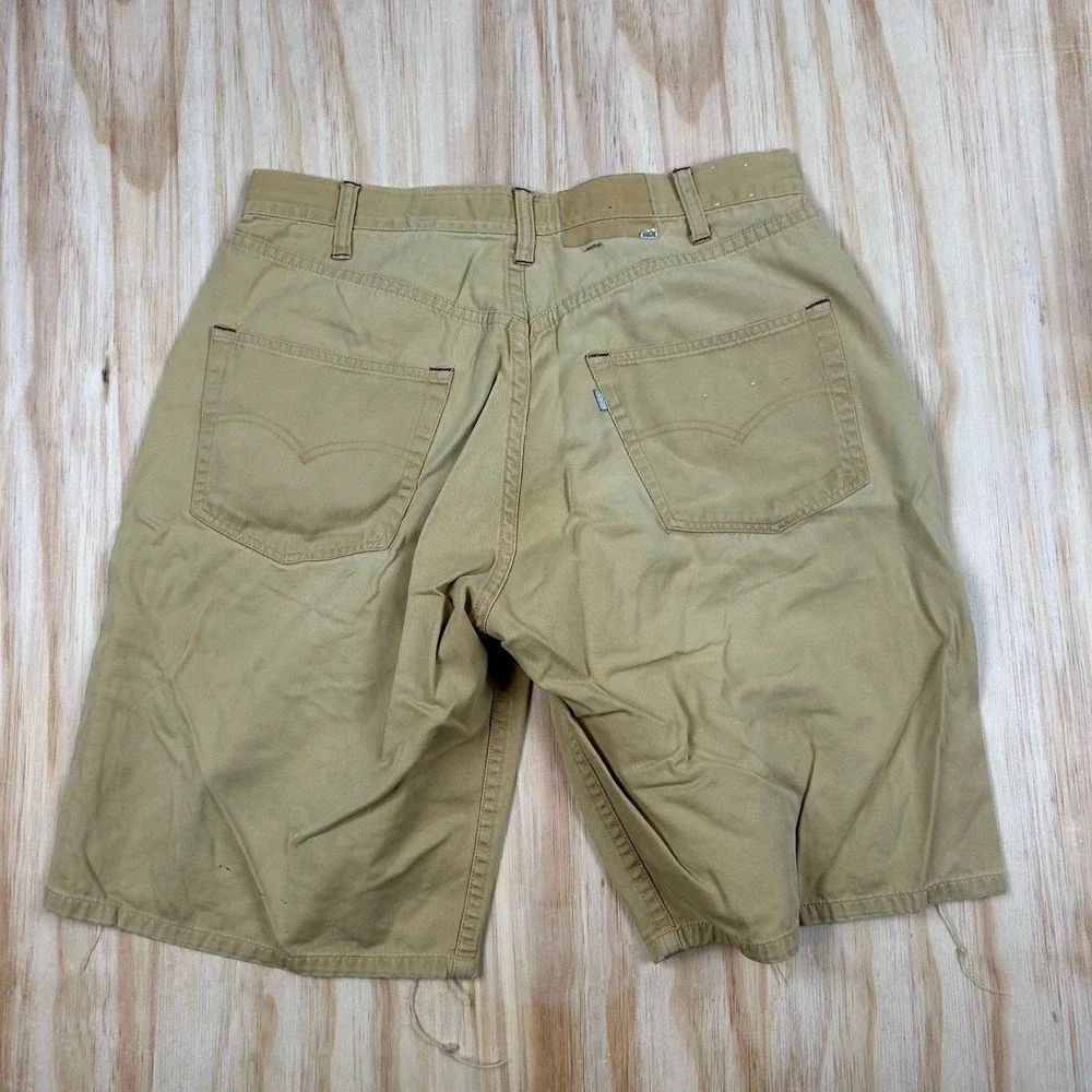 VTG Levi's Silvertab Shorts Men‎ FITS 32Mustard Yellow Thrashed Distress Worn